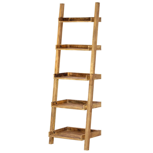 Union Rustic Guthrik 205cm H x 75cm W Solid Wood Ladder Bookcase